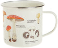Gift Republic Mushroom Enamel Mug Camping Mug Large Metal Coffee Cup Foraging Fungi Nature Garden Hiking Gift Pretty Design Durable Drinking Cup 500ml