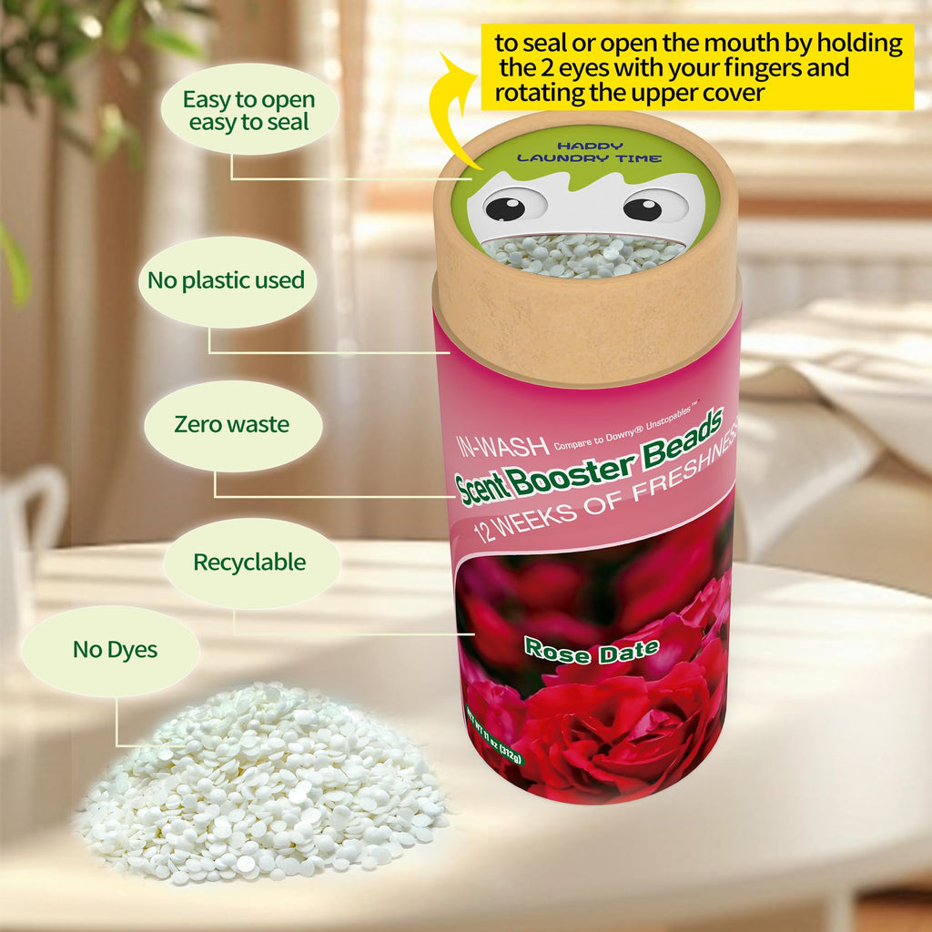 DR.EASY Laundry Scent Boosters,Rose Date-Scent Boosters for Washer，Bulk Laundry Booster Beads and fabric scent booster，Fresh Scented Clothes fo 14 Weeks