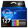 Uniwork 127XL Ink Cartridge Value Pack 10 Pack Remanufactured for Epson 127 Ink T127 Ink to use with Workforce 545 845 645 WF-3540 WF-3520 WF-7010 WF-7510 WF-7520 (4BK, 2C, 2M, 2Y)