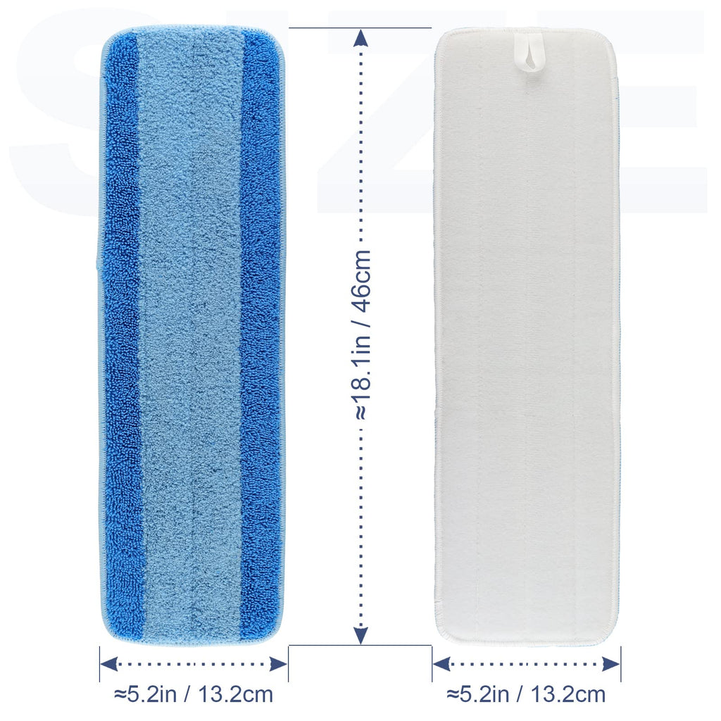 Mop Pads for Bona - Microfiber Cleaning Pad for Bona Hardwood Floor Cleaner 18 Inch Washable & Reusable Refills 6 Packs