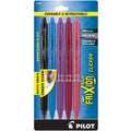 Pilot Frixion Clicker Erasable Pen, Fine, 0.7 mm, Assorted Gel ink. 5 pack 13989