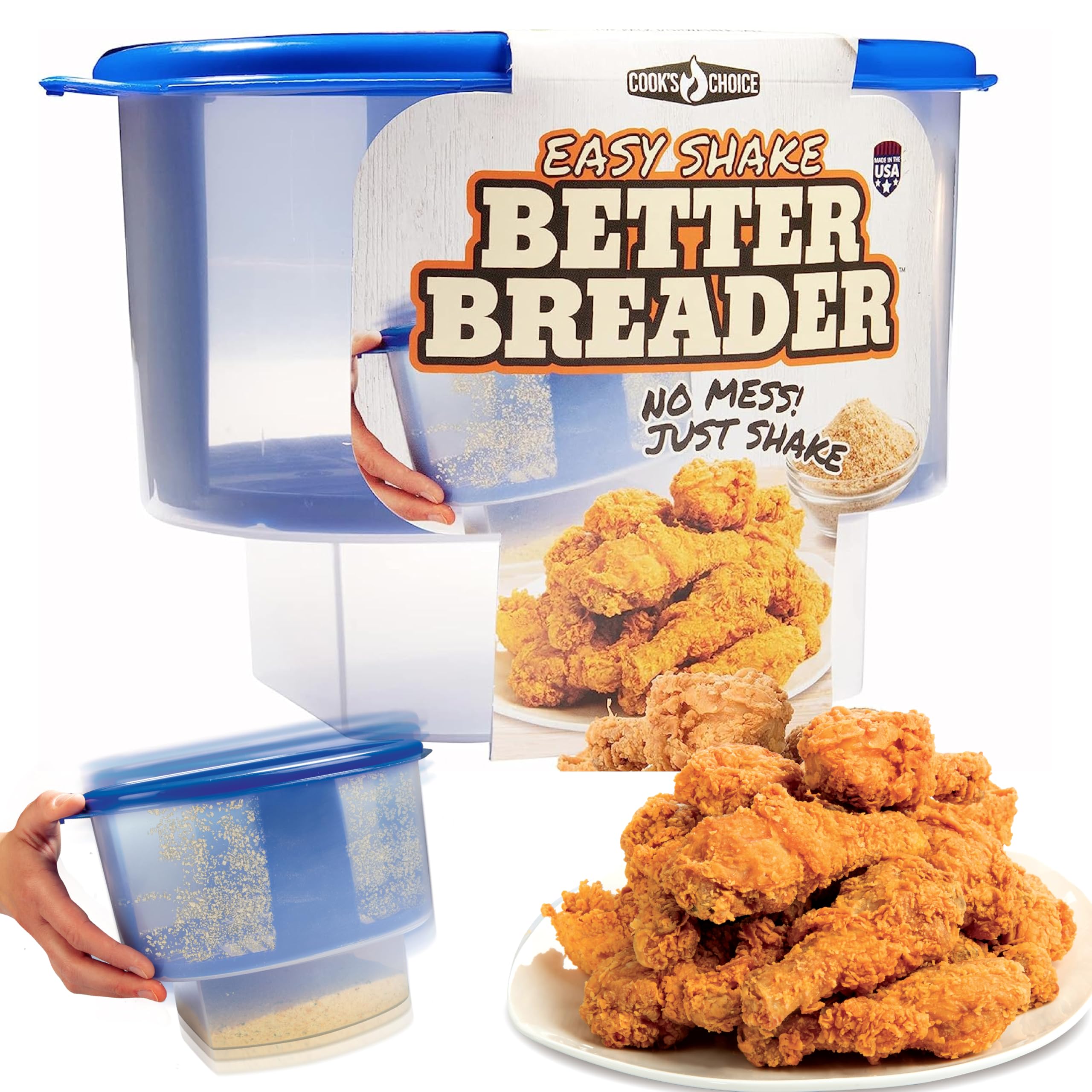 The Original Breader Bowl- All-in-One Mess Free Batter Breading at Home or On-The-Go