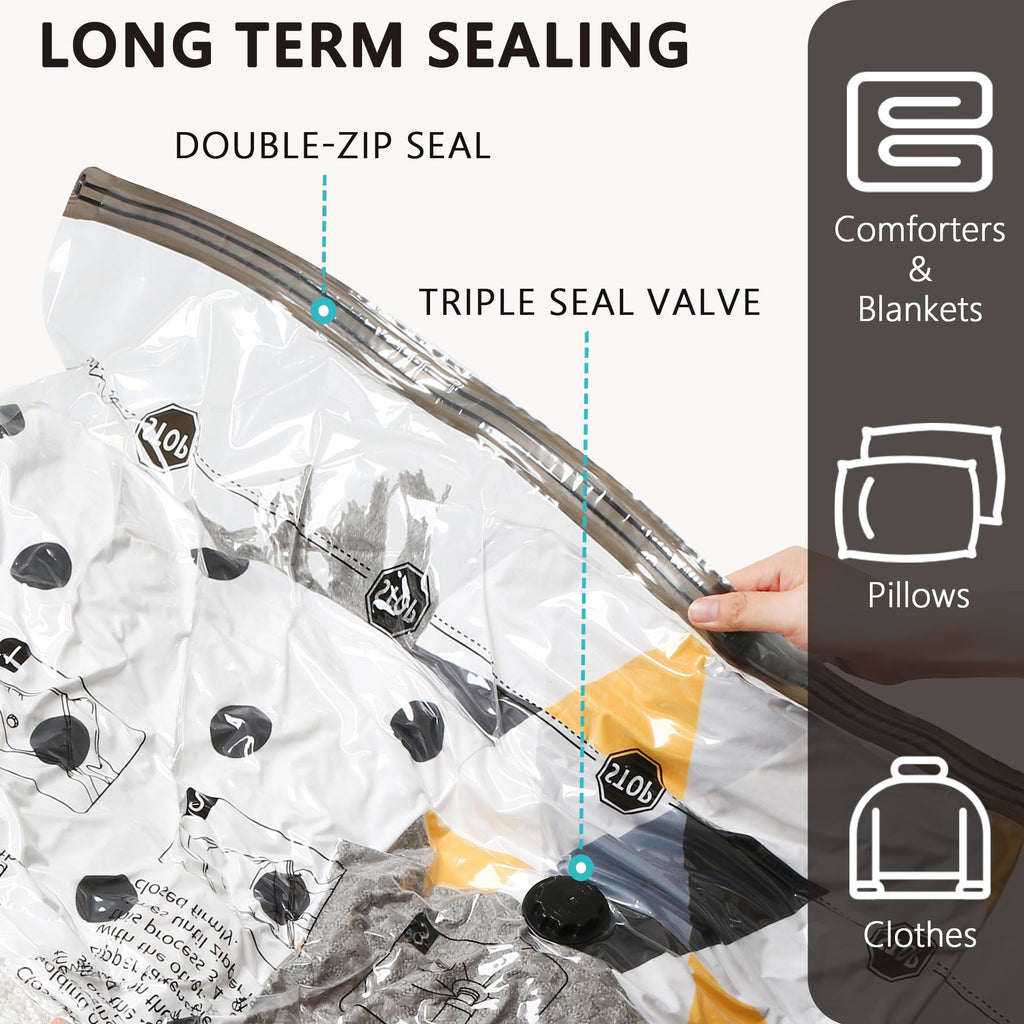 Vacuum Storage Bags 20 Combo, Space Saver Bags with Travel Electric Pump, Compression Airtight Sealer Bags for Clothes, Bedding, Pillows, Comforters, Blankets