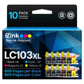 10 Pack E-Z Ink (Compatible Ink Cartridge Replacement for LC103XL Ink Cartridges LC103 XL LC103BK LC101 LC 103 to Use with MFC-J870DW MFC-J470DW MFC-J6920DW MFC-J6520DW MFC-J450DW