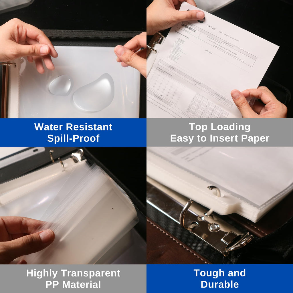 Heavy Duty Clear Sheet Protectors, 8.5" x 11", 500 Pack, Top Load,Reinforced Holes, Acid-Free/Archival Safe