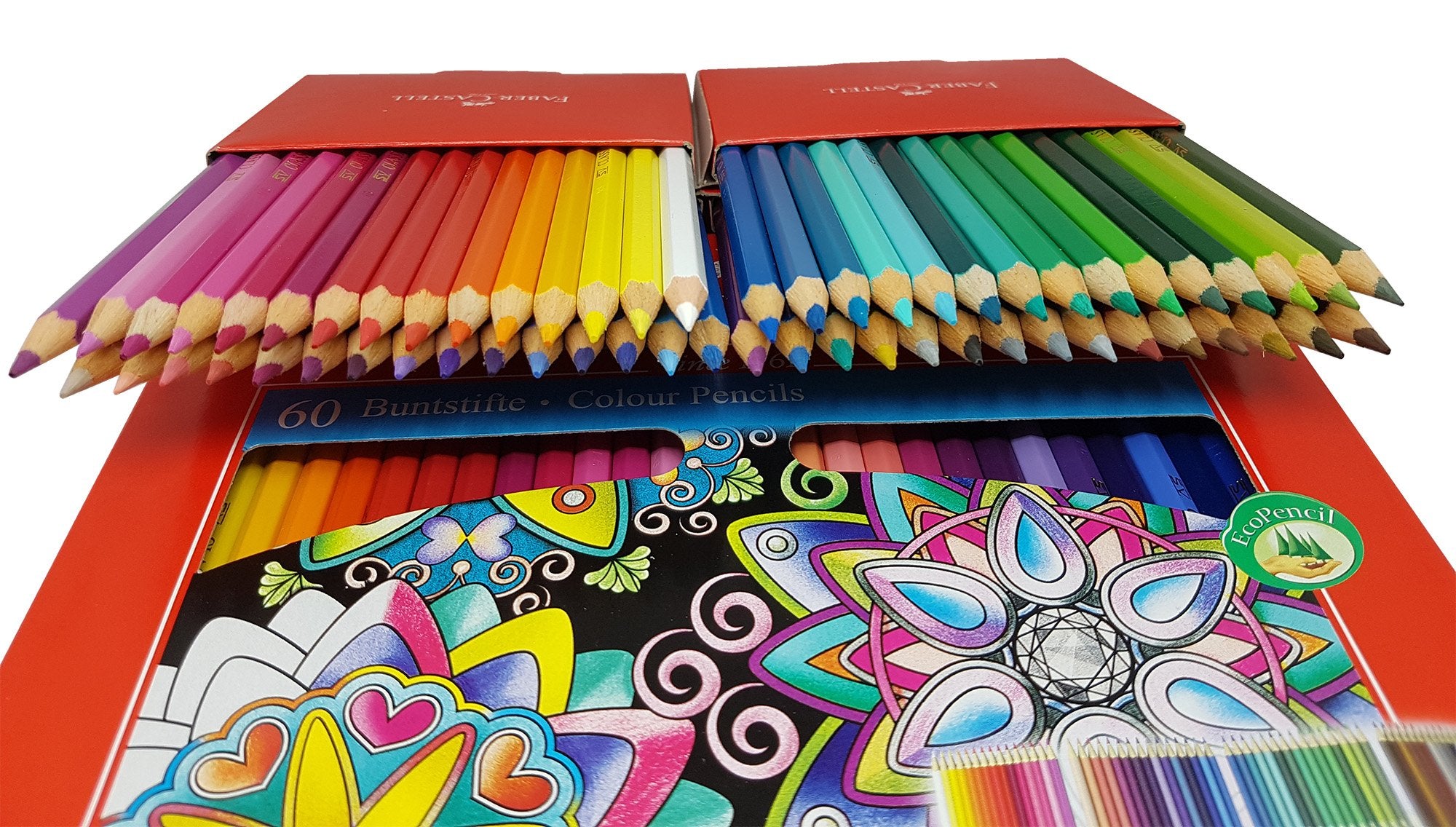 Faber Castell Premium 60 Colored Pencils, adult coloring pencils, professional colored pencils, drawing supplies, school supplies colored pencils - 60 colors set