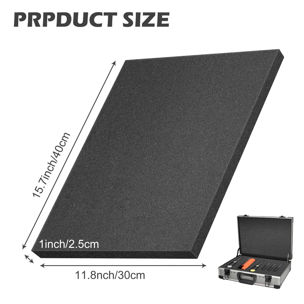 6 Pcs Tool Box Cuttable Foam Inserts for Cases - 16 x 12 x 1 In High Density Polyurethane Foam Sheet - Storage Packing Foam Sheets Cushioning for Camera Crafts Drawer