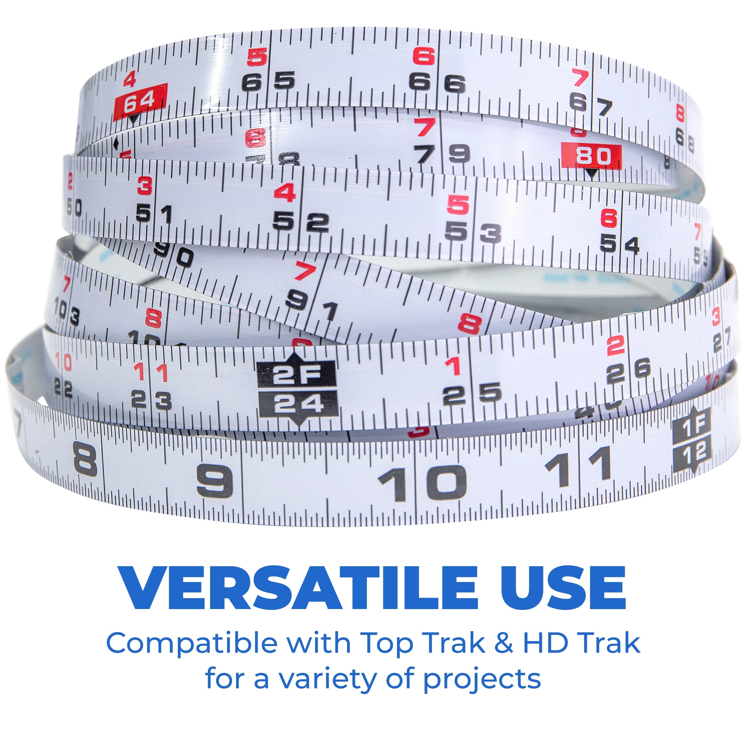 Kreg 12-Foot Self-Adhesive Measuring Tape - Left to Right Reading Bench Ruler - Stick On Precision Workshop Scale - KMS7724