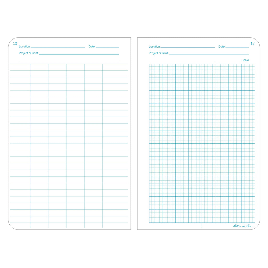 Rite In The Rain Weatherproof Hard Cover Notebook, 4 3/4" x 7 1/2", Yellow Cover, Geological Pattern (No. 540F)