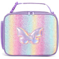 Hairao Butterfly Lunch Box for Girls Kids Rainbow Lunch Bag Waterproof Thermal Insulated Cooler Bag for Girls Kids Toddlers Teens School Gift
