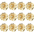 KPOSIYA Set of 20 Napkin Rings, Metal Gold Hollow Out Flower Napkin Ring Holder for Wedding Party Holiday Banquet Christmas Dinner Delicate Serviette Buckles Decor Favor (20, Flower-Gold)