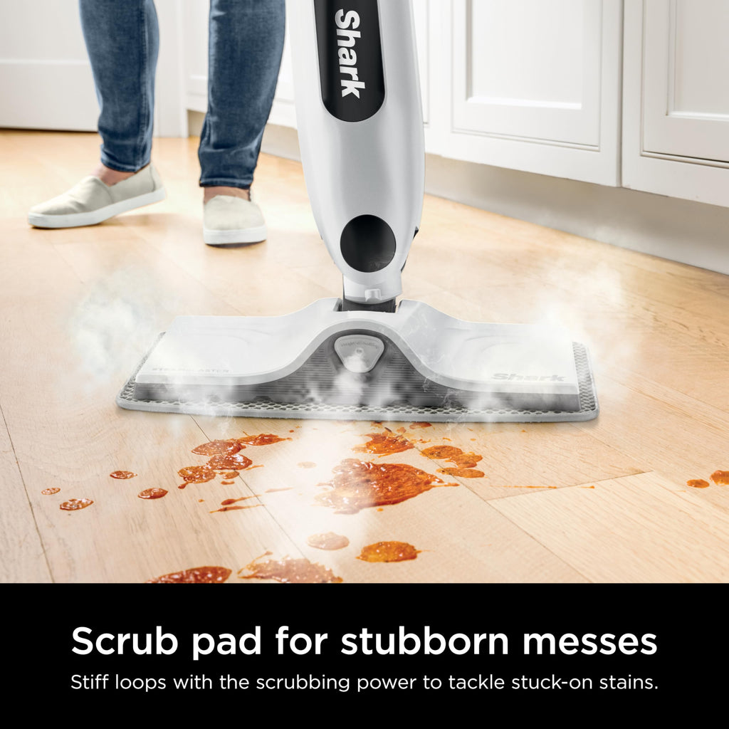 Shark Genuine Steam Mop Replacement Pads 2 Pack – Includes 1 Dirt Grip and 1 Scrub Pad, Machine Washable, Designed for Sealed Hard Floors, Compatible with Shark S1000 and S2000 Series ONLY,1153FCS2000