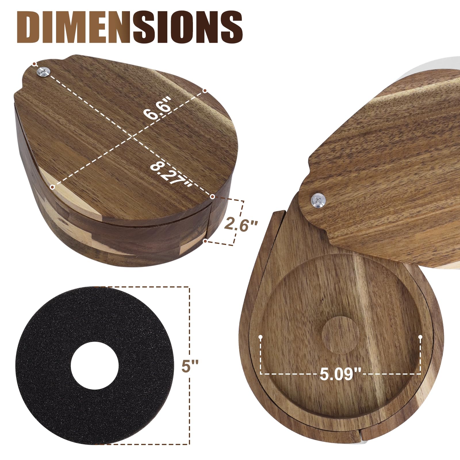 Margarita Salt Rimmer Bamboo, 3 Tier Bar Glass Rimmer Tray with Lid and Sponge, Wooden Rotating Cocktail Salt Rimmers for Bloody Mary Manhattan, Bartender Tool for Home Bar