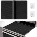 Thick Foldable Silicone Stove Top Cover – 50 × 71 cm (20 × 28 in) Stove Top Covers for Electric Stove, Induction Cooktop Protector, Glass Top Stove Cover, RV Stove Top Cover & Dish Drying Mat (Black)