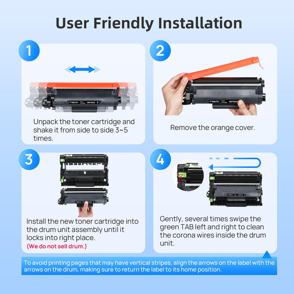SUDLTO TN830XL Compatible for Brother TN830 XL TN 830 XL TN830BK Toner Cartridge for Brother DCP-L2640DW L2647DW MFC L2760DW L2807DW L2820DW L2900DW HL-L2400D L2405W L2420DW L2467DW Printer (2 Black)