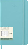 Moleskine Classic 12 Month 2026 Weekly Planner, Hard Cover, Large (5" x 8.25"), Aquamarine, 144 pages