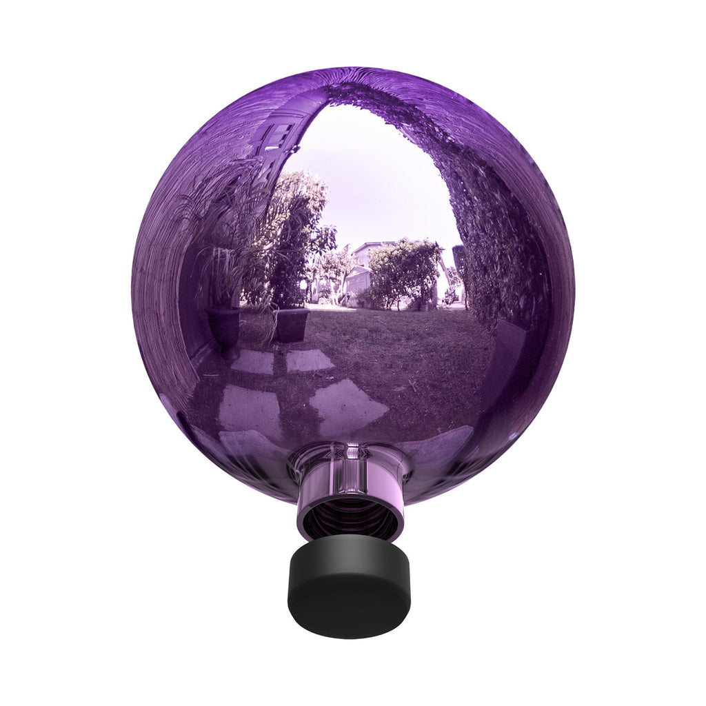 Alpine Corporation 10" Diameter Indoor Outdoor Glass Gazing Globe Yard Decoration, Purple