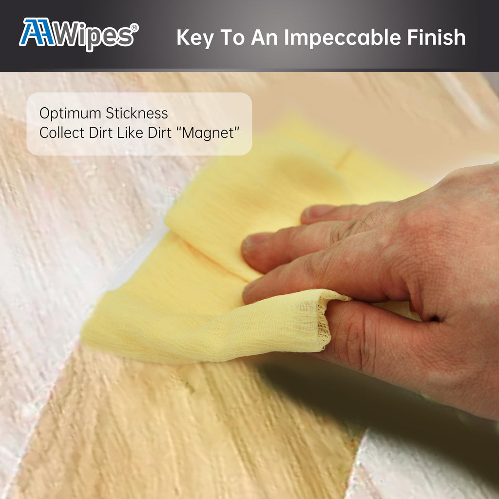 AAwipes Tack Cloth Pads Sticky Cloth for Removing Dust for Woodworking Automotive Painting, Sanding, Cleaning, Dusting, Staining, Wax and Silicone Free(Light Yellow, 18"x36")