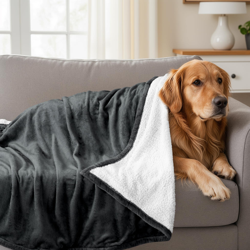 Utopia Bedding Sherpa Blanket Queen Size [Grey, 90x90 Inches] - Soft Lightweight Plush Fleece Reversible Blanket for Bed, Sofa, Couch, Camping and Travel