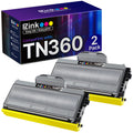 TN-360 Toner Cartridges 2 Pack Compatible Replacement for Brother TN360 TN-360 TN330 for DCP-7040 DCP-7030 MFC-7840W HL-2140 MFC-7340 MFC-7440N HL-2170W HL-2150N Printer High Capacity BlackTN360 Toner