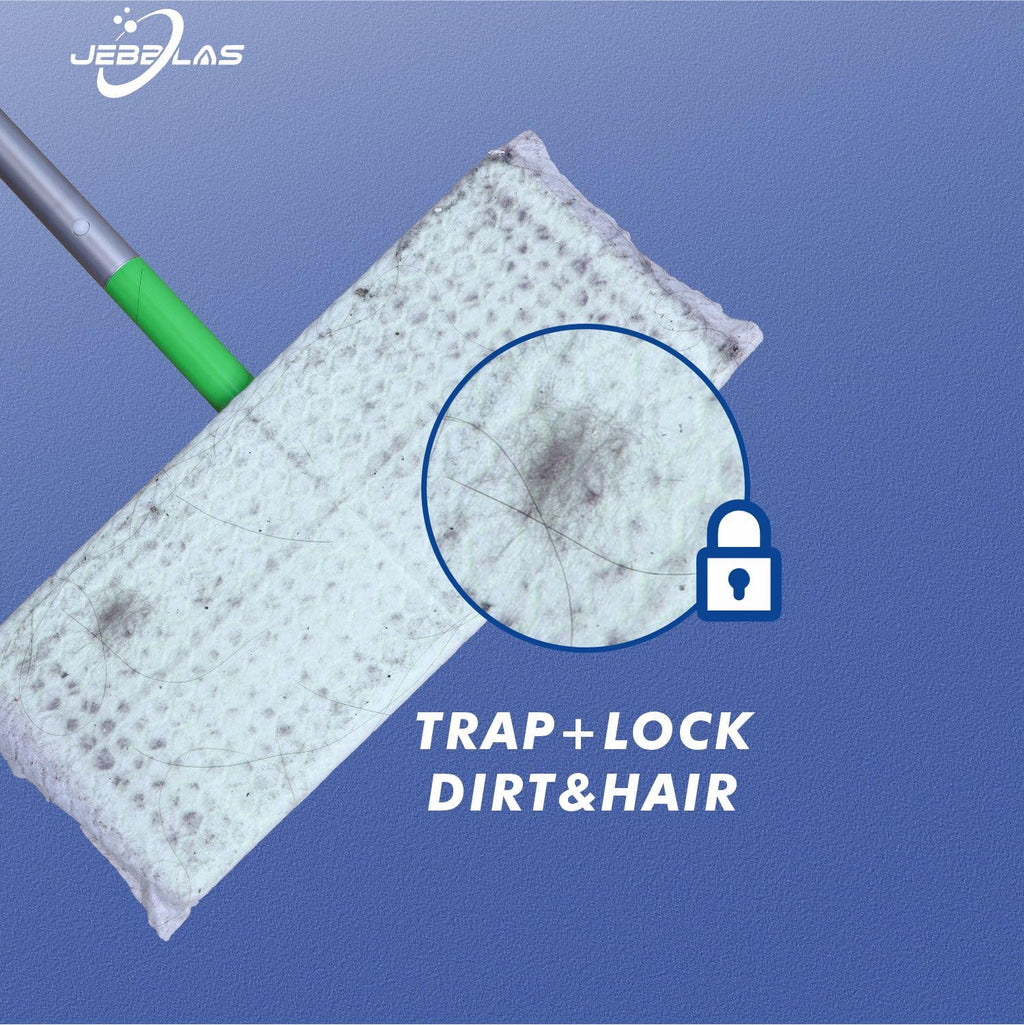JEBBLAS Disposable Mop Cloth Dry Sweeping Pad for Floor Mop Sweeping Cloths (Pack of 120)