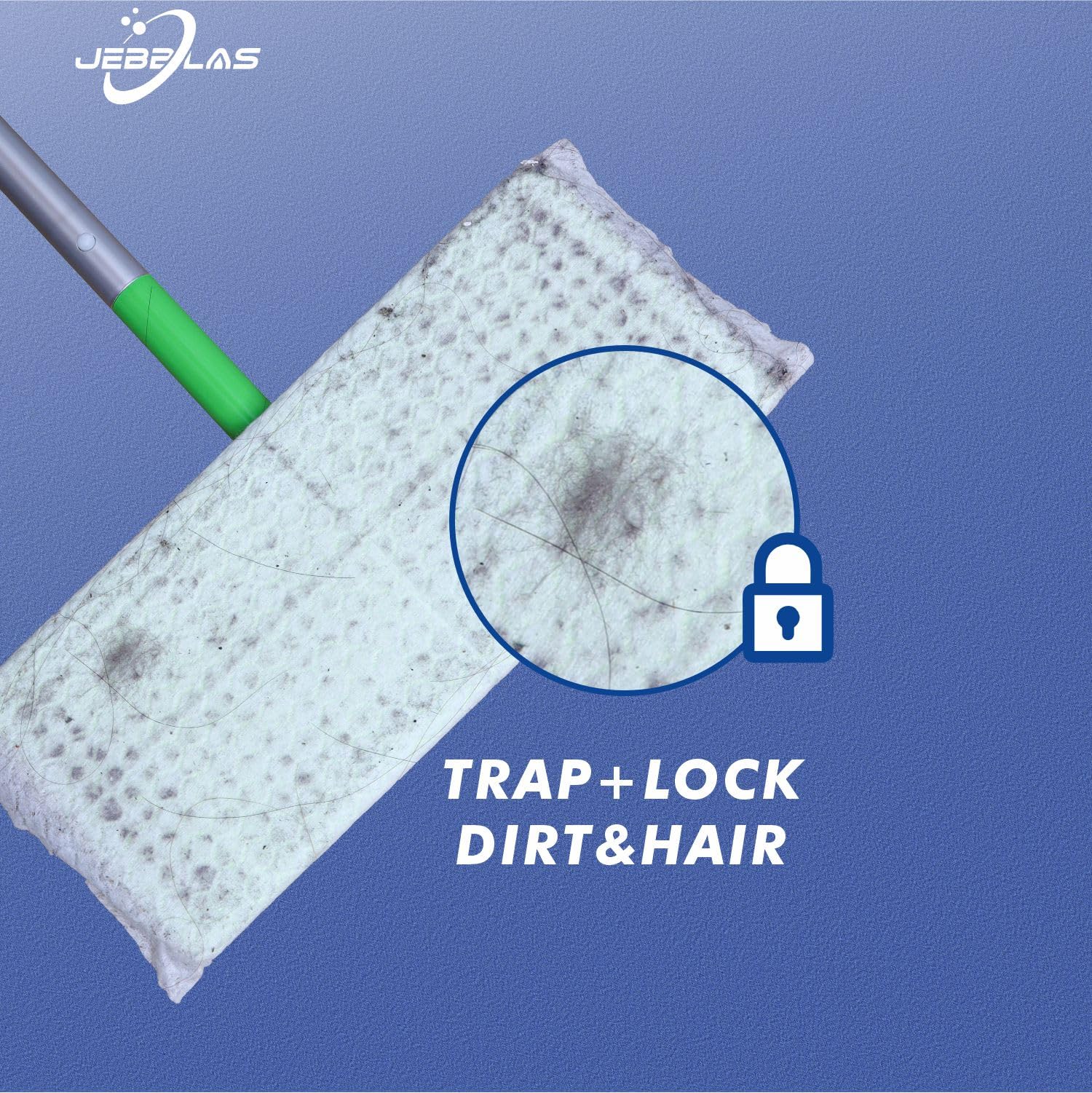 JEBBLAS Disposable Mop Cloth Dry Sweeping Pad for Floor Mop Sweeping Cloths (Pack of 120)