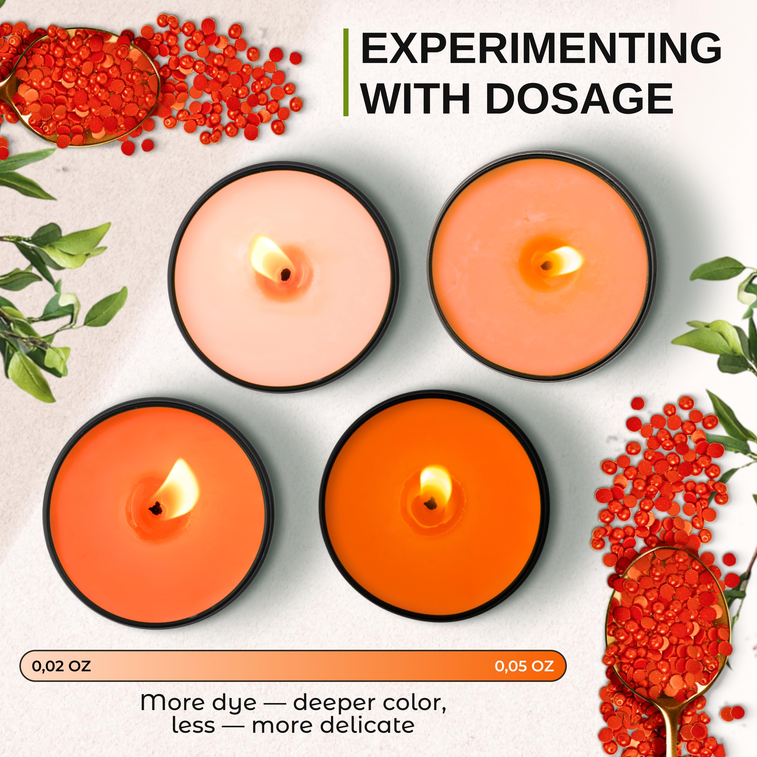 Candle Wax Dye for Soy Wax Candle Making - 16 Candle Dye Coloring Chips – Candle Color Dye - Premium Candle Wax Coloring for Candle Making - Highly Concentrated Chips Colors