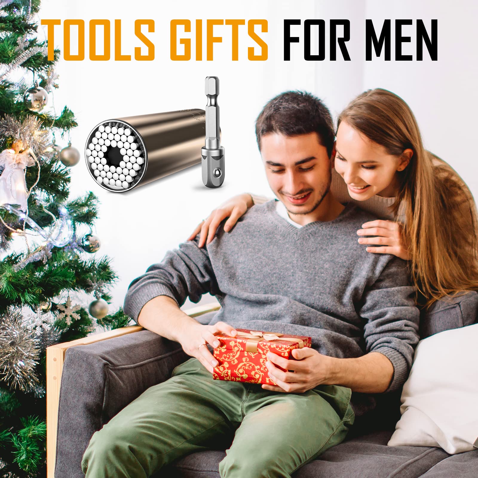 KEZKALS Gifts for Men Husbands, Universal Socket Tool, Birthday Gifts for Men, Anniversary Mens Gifts for Him, Mens Gifts for Dad Him Boyfriend, Fathers Day Gift from Daughter Wife, Cool Gadgets Tools