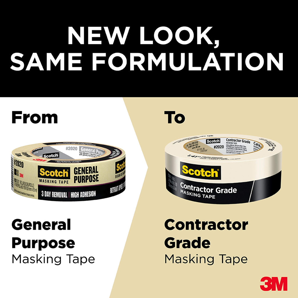 Scotch Painter’s Tape Scotch Masking Tape, Contractor Grade 24 mm (9 Rolls) - 2020