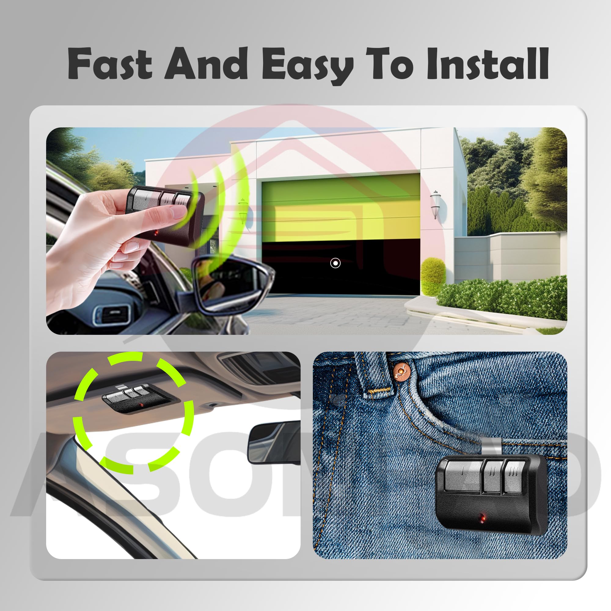 2 for LiftMaster Chamberlain Craftsman Garage Door Opener Remote 893LM 893Max Universal【3 Year Warranty】