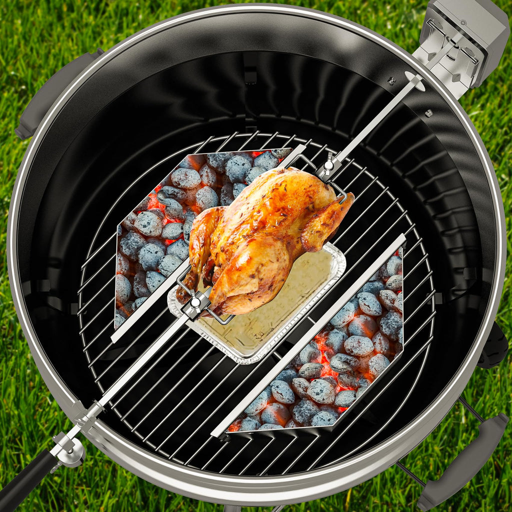 only fire Charcoal Basket Charcoal Briquet Holder Replacement for Weber 22 1/2 inch Kettle Grills - 2 pcs