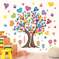 wondever Large Hearts Tree Handprint Wall Stickers Classroom Decor Tree Inspirational Quotes You Are Strong Peel and Stick Wall Art Decals for Kids Room Elementary School Teacher Classroom Daycare