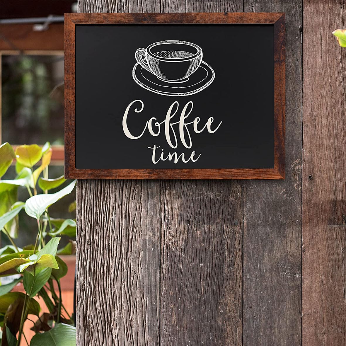 Umtiti Chalkboard, 30 * 40 cm, Walnut Brown Solid Wood Frame，Magnetic Surface Chalkboard for Kitchen Home, Office, Restaurantand and Wall Decor，BN-3040-CA