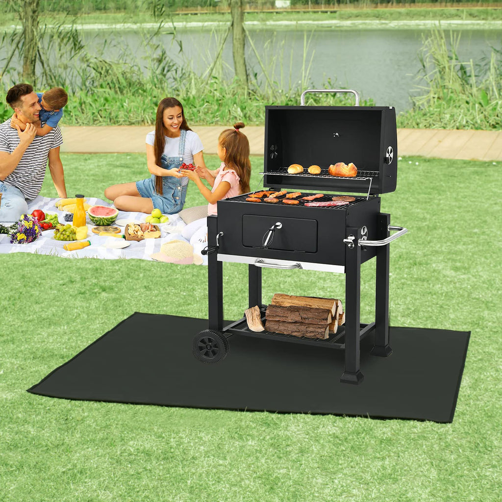 LeadCon 60 × 40 Inch Large Under Grill Mat, Fireproof Pit Mat for Grill Deck and Patio Protector, Flat Top Grill, Outdoor Charcoal, Fire Resistant Rugs for Fireplace, Reusable Fire Pit Mat…