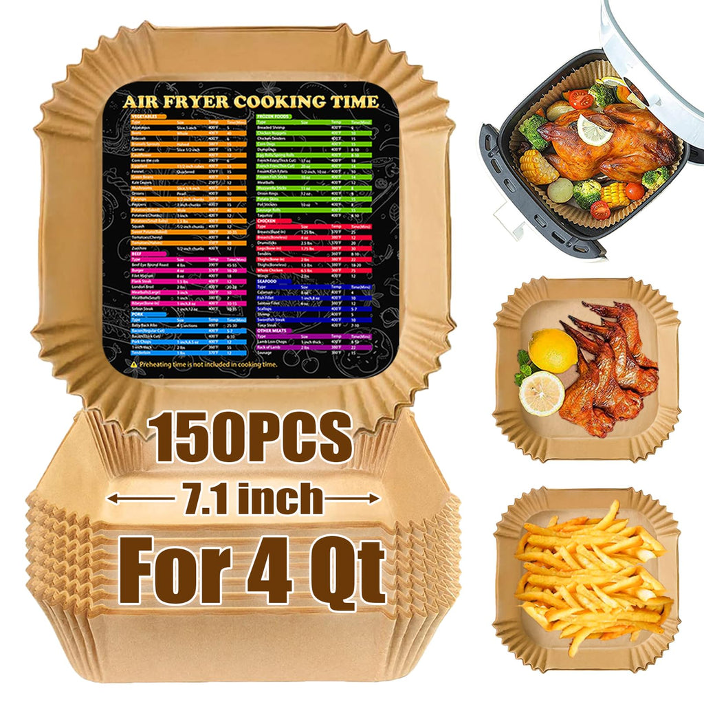 Air Fryer Liners 4qt for Philips 2000 Series, Airfryer Liners Disposable Parchment Paper for Air Fryer, 150PCS Air Fryer Parchment Paper Liners for 4qt Basket