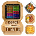 Air Fryer Liners 4qt for Philips 2000 Series, Airfryer Liners Disposable Parchment Paper for Air Fryer, 150PCS Air Fryer Parchment Paper Liners for 4qt Basket