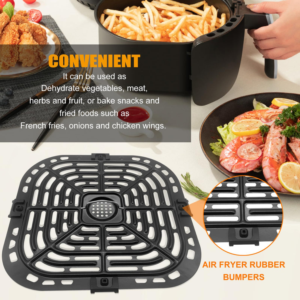 GWY Air Fryer Replacement Tray for Instant Pot Vortex 6 in 1 6 QT 5.7QT Gourmia GAF735 6 QT, Original Air Fryer Accessories Grill Pan Plate Crisper Plate Rack Parts,Dishwasher Safe