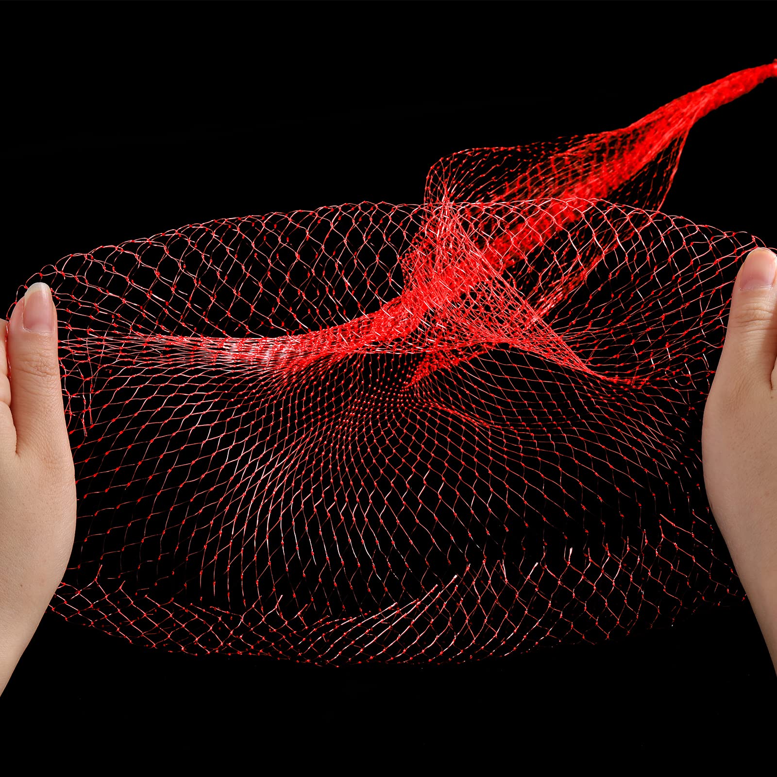 Frcctre 300 Pack 23 Inch Reusable Nylon Mesh Netting Bag, Produce Mesh Bags Packaging Net, Plastic Fruit Vegetable Storage Bags Onion Bags Seafood Boil Bags for Shellfish Crab Cooking Mesh Bags