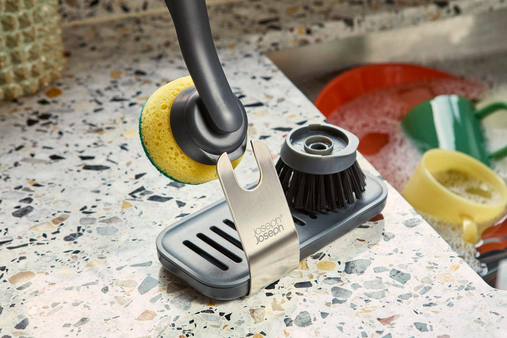 Joseph Joseph SinkTech Kitchen Sponge Replacement Heads - Pack of 2, Non-Scratch Abrasive Pads, Pan Scraper