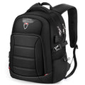 HOMIEE 17.3 Inch Travel Backpack, Large Capacity Breathable Loptop Backpack, Backpack with USB Charging Port for Business Travel School, Black