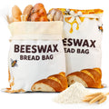 OHIYO Beeswax Bread Bags for Homemade, Reusable Natural Beeswax Sourdough Bread Bags Freshness Keeper for Homemade, Bakery Essentials (2 Pack)