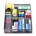 Office Drawer Organizer, 5 Compartments Desk Drawer Organizer Tray for Storage Office Supplies, Art Supplies, Stationery, Black