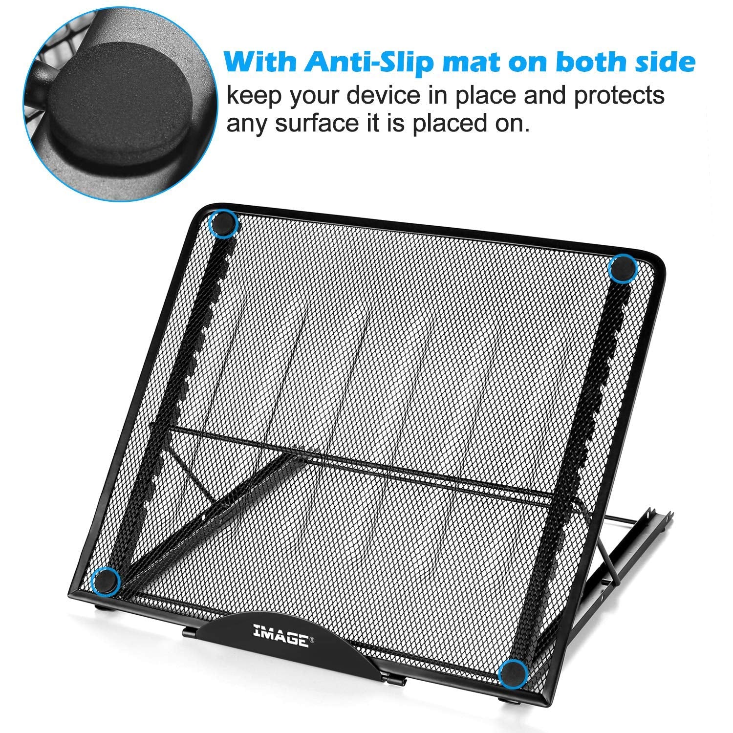 IMAGE Large Version Ventilated Adjustable Light Box Laptop Pad Stand, Multifunction (12 Angle Points) Skidding Prevented Tracing Holder for AGPtek/Huion A3 A4 LED Light Board and Tracing Ligh Box Pad