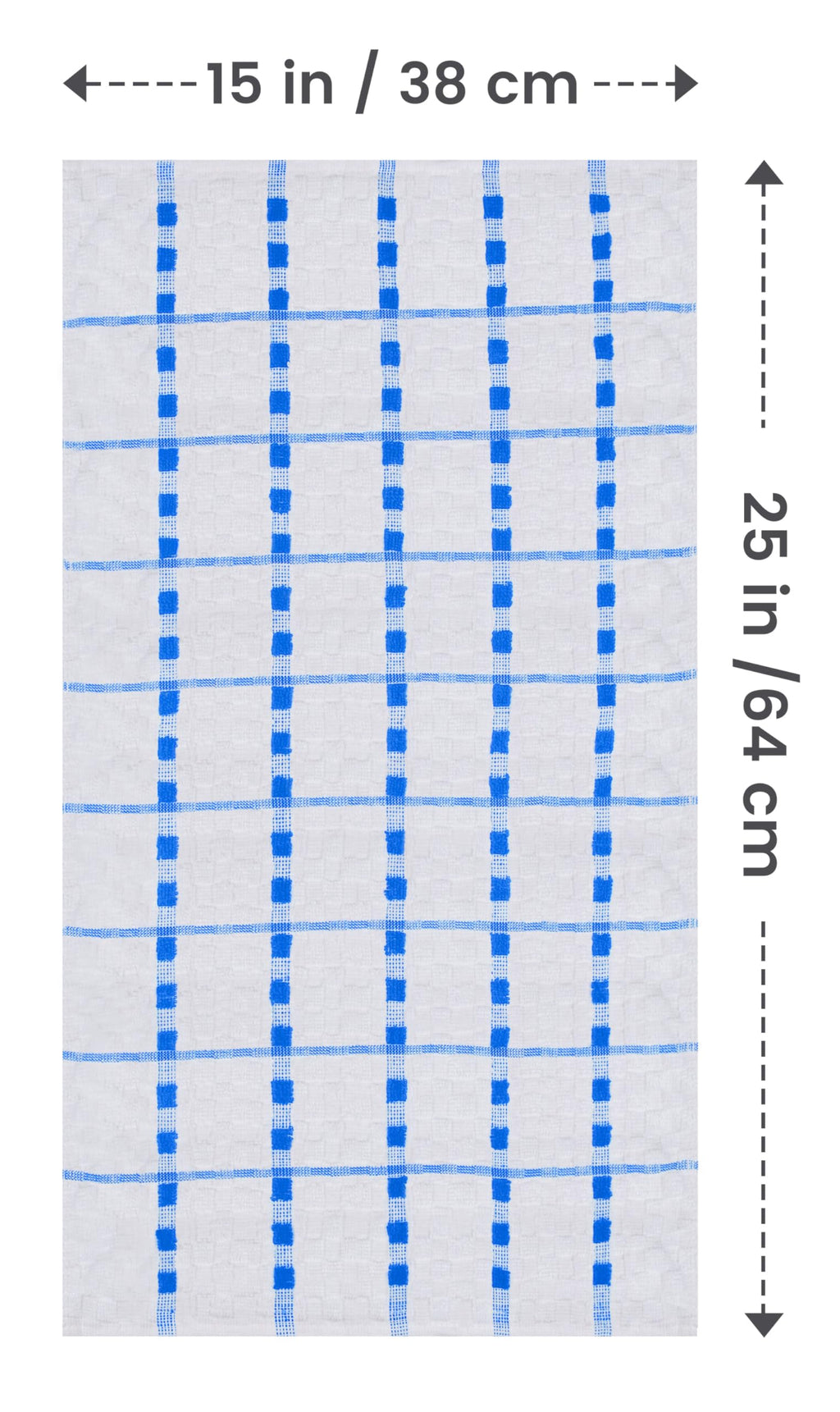 Utopia Towels Kitchen Towels, 12 Pack, 15 by 25 Inches, Dobby Weave, 100% Ring Spun Cotton, Super Soft and Absorbent Dish, Tea, and Bar Towels, Blue