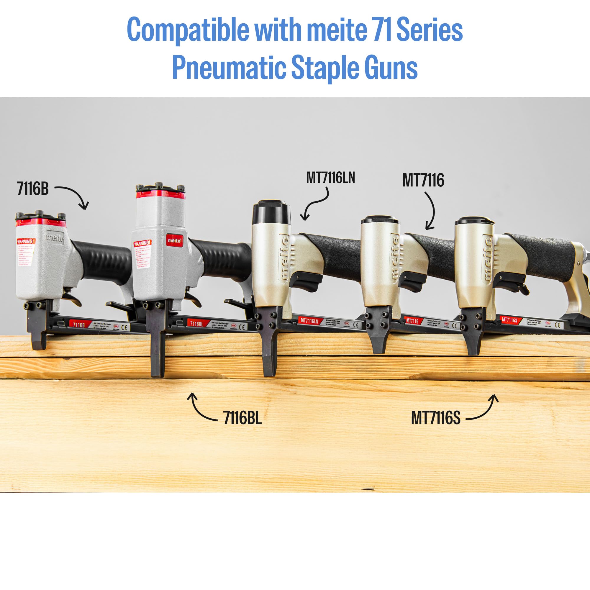 meite 22G71S38 22 Gauge 71 Series 3/8" Crown Wide 3/8" Leg Length Galvanized Staples for Upholstery Stapler 10,020 PCS/Box (1 Box)