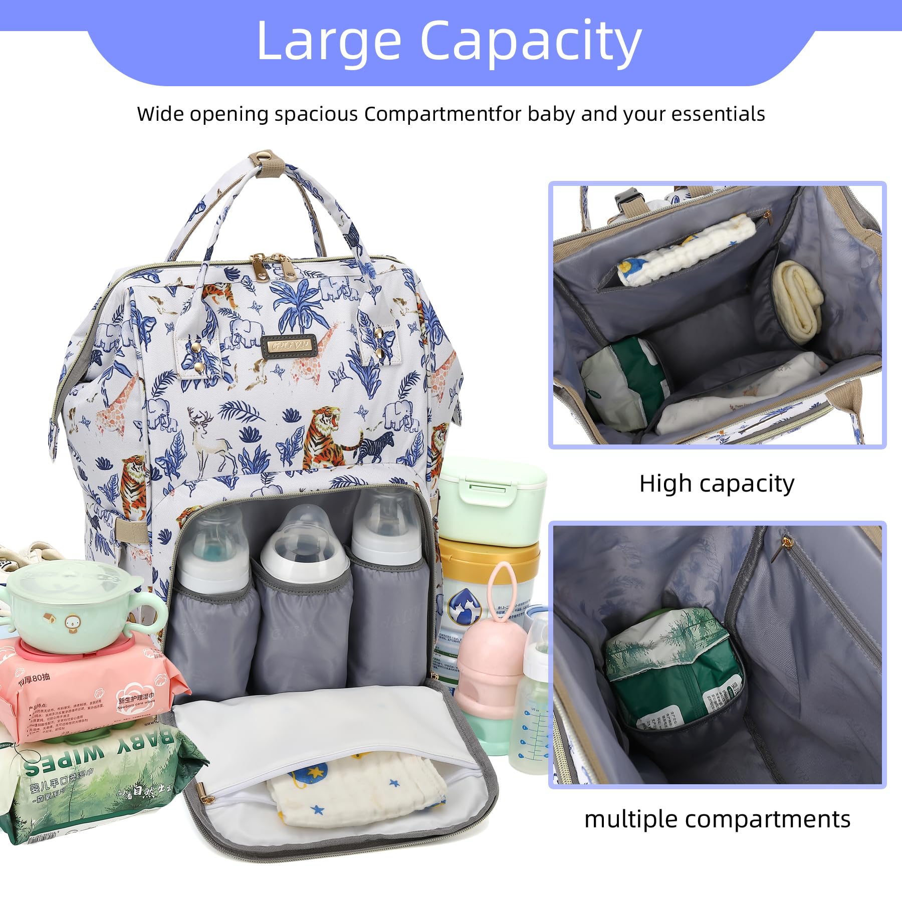 Diaper Bag Backpack for Women, Baby Bags for Girls,Diaper Bag with Changing Pad, and Insulated Pockets