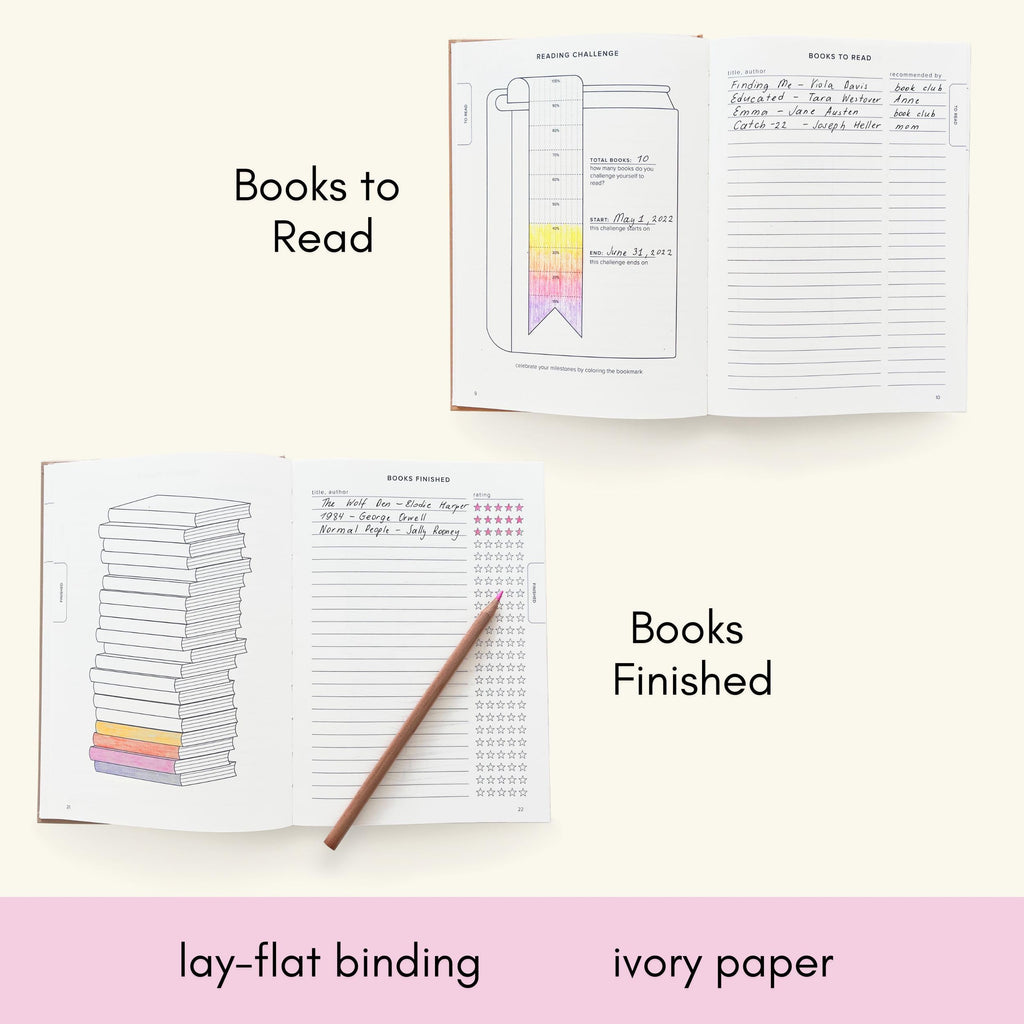 Reading Journal - 52 reviews. Review and Track Your Reading. Book Journal for Book Lovers & Readers. Blue