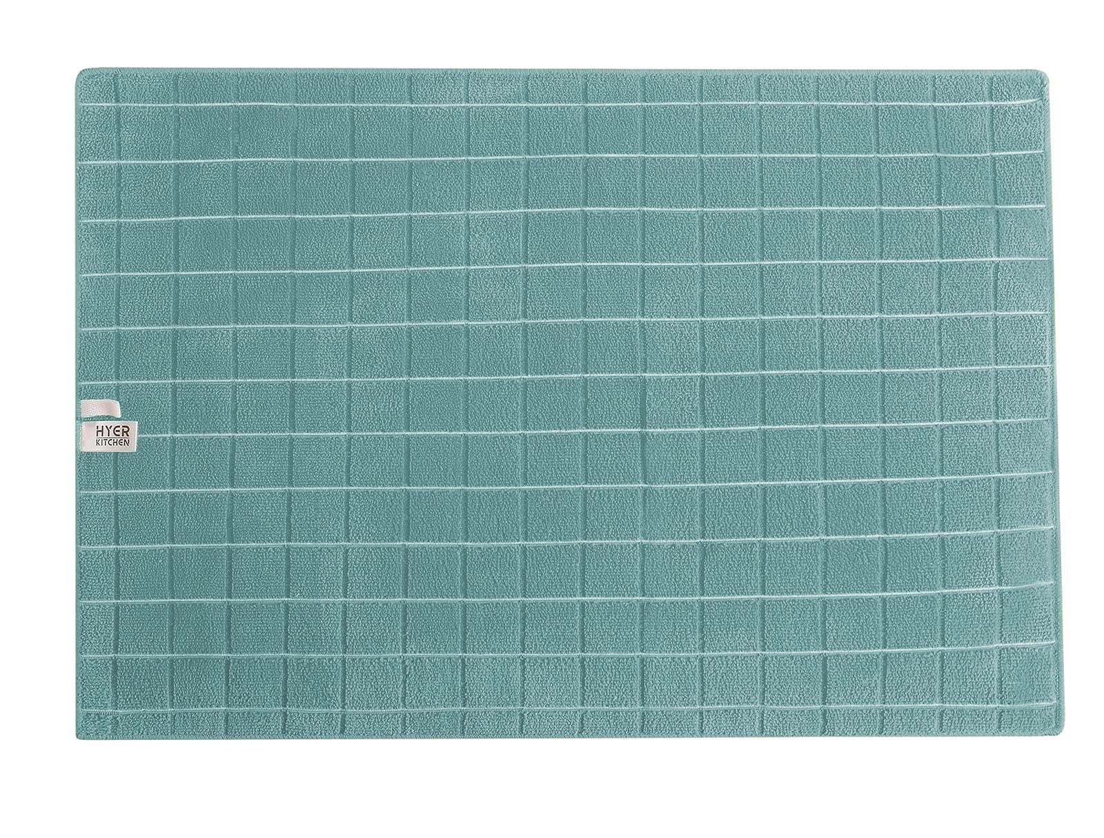 Microfiber Dish Towels - Soft, Super Absorbent and Lint Free Kitchen Towels - 8 Pack (Lattice Designed Lake Blue Colors) - 26 x 18 Inch