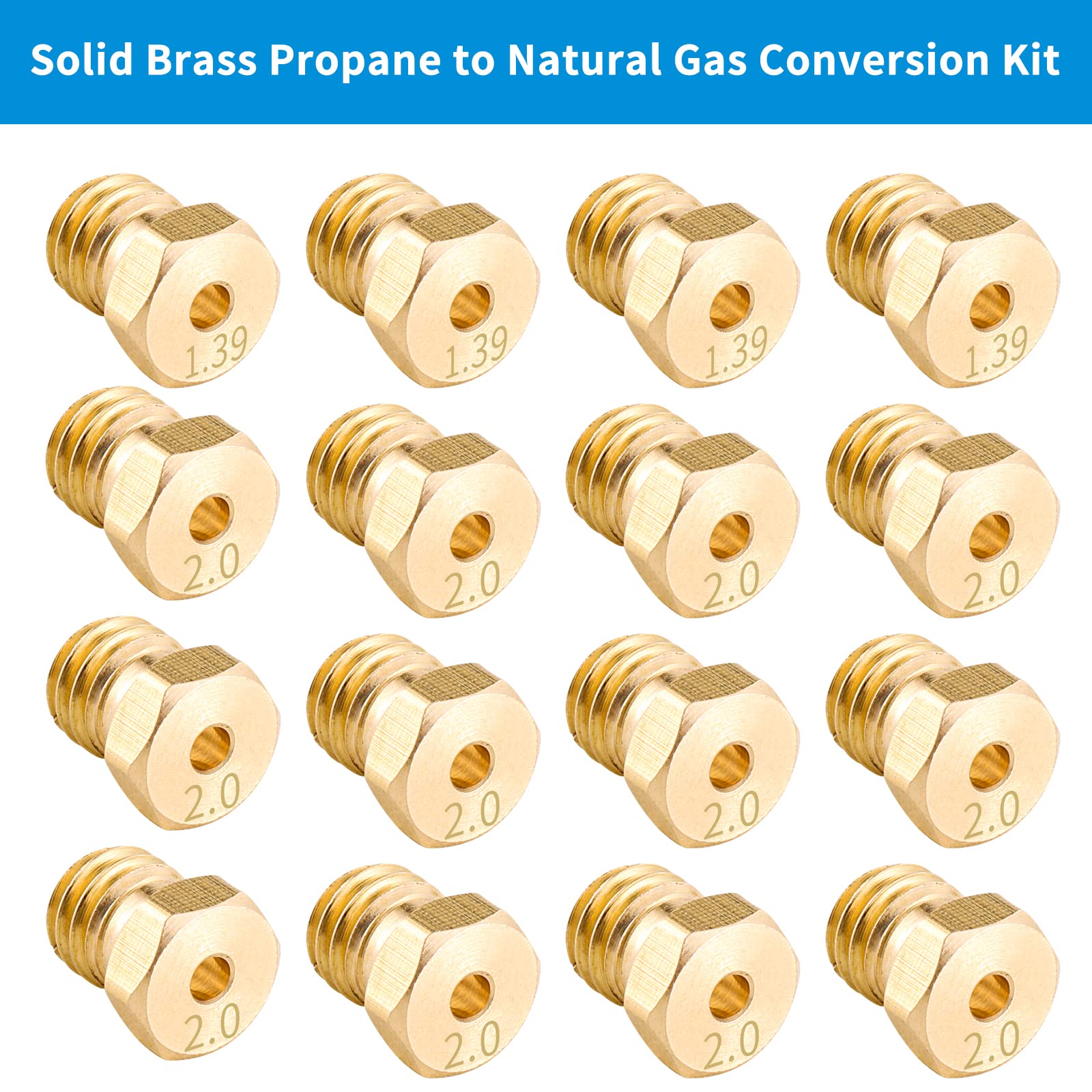 Natural Gas Orifices Nozzle Conversion Kit, Propane to Natural Gas Conversion Kit, Compatible with Blackstone 28" & 36" Griddles, Rangetop Combo, Tailgater