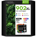 Timink Compatible with 902XL Compatible Ink Cartridge Replacement for 902 XL-4 Pack (Black, Cyan, Magenta, Yellow) Works with Officejet Pro 6968 6978 6975 Officejet 6954 6958 6962 Printers